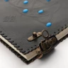 Big Leather Journal with Triquetra with Circle and Seven Chakras Stones
